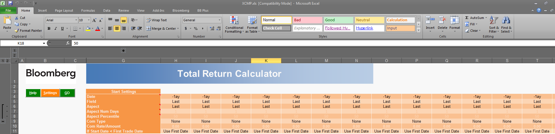 bloomberg addins for excel